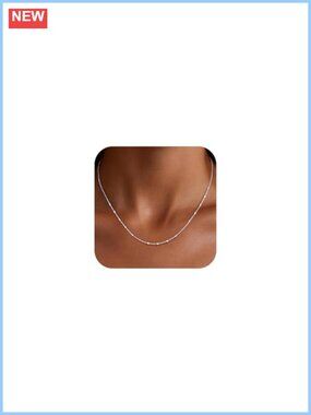 S925 Sterling Silver Necklace 1.2mm Sparkle Disk Chain Women